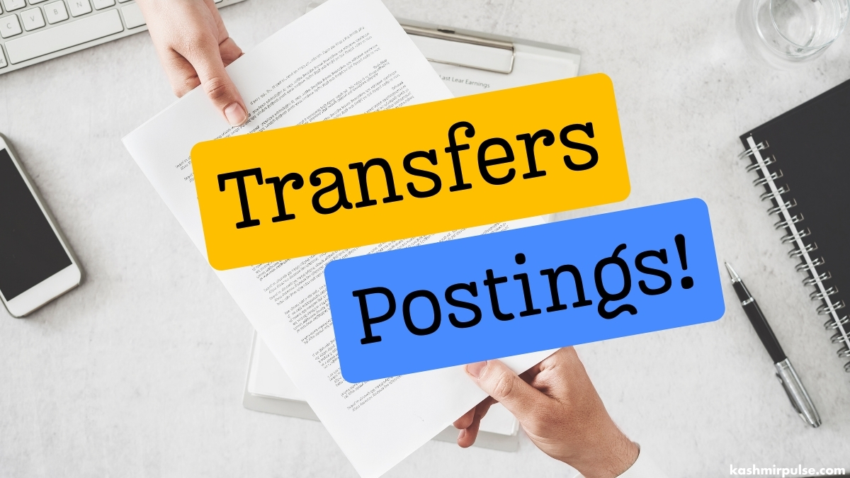 'J&K Govt orders transfers and postings in Youth Services & Sports Dept'